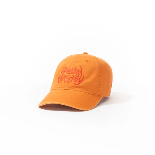 Orange Embroidered Flame Logo Baseball Cap – Adjustable Classic Fit
