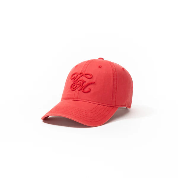 Red Embroidered Script Logo Baseball Cap – Adjustable Classic Fit