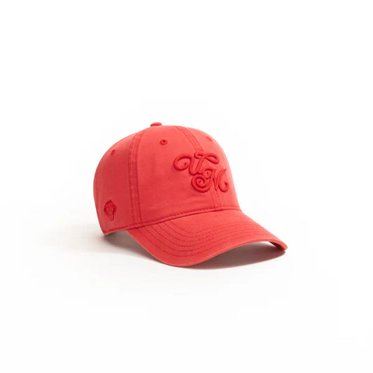 Red Embroidered Script Logo Baseball Cap – Adjustable Classic Fit